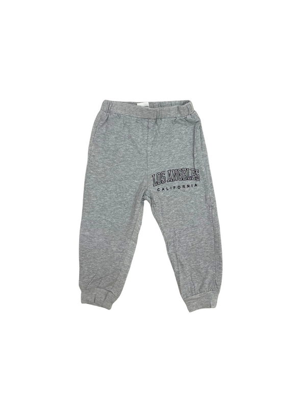 Los Angeles Gray Joggers - Kids Sweatpants with California Print - Soft Cotton Blend Track Pants with Elastic Waist