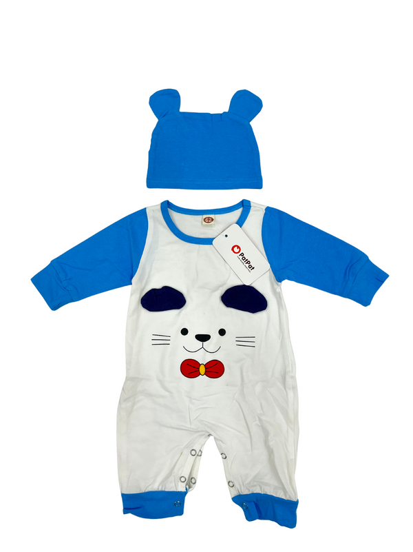 Cute Bear romper with cap