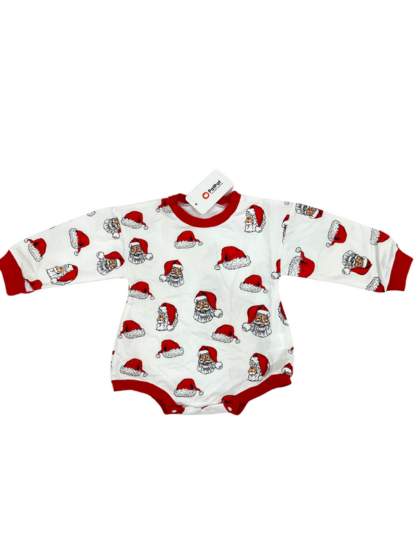 Santa Snuggles Romper with Full Sleeves