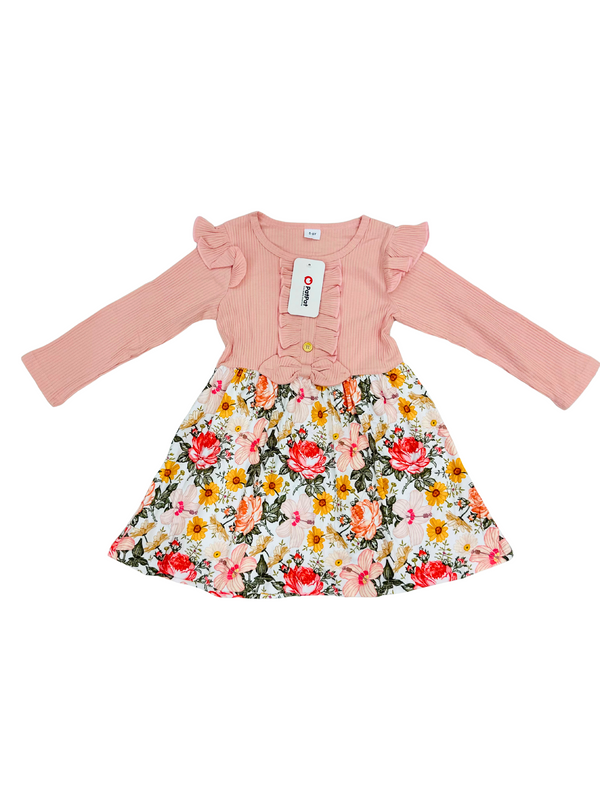 Petal Pink Princess Dress With full Sleeves