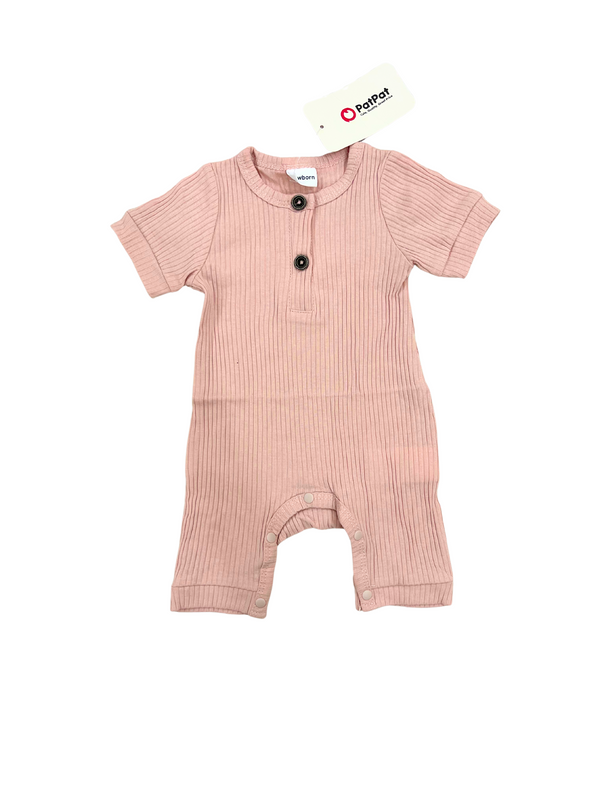 Pastel Pleated Romper in Soft Pink