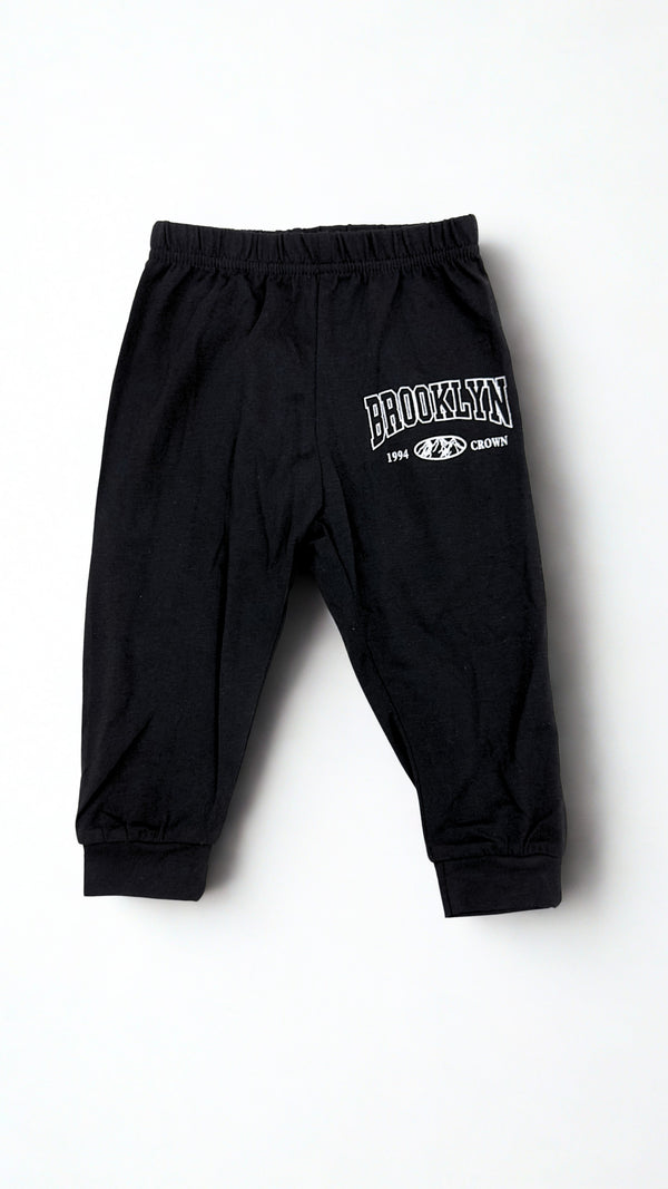 Peekaboo Planet | Baby Boy Black Brooklyn Soft Trouser (9-12 Months)